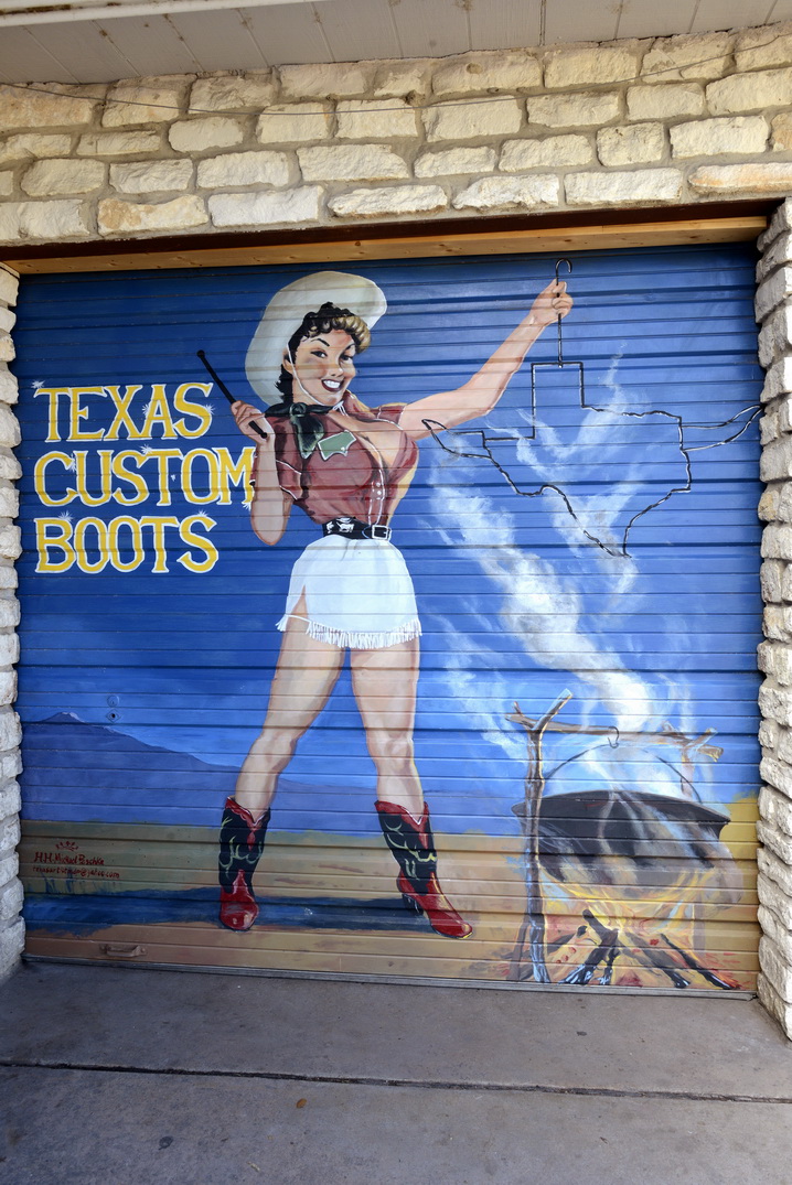 Texas Custom Boots Mural Art wall